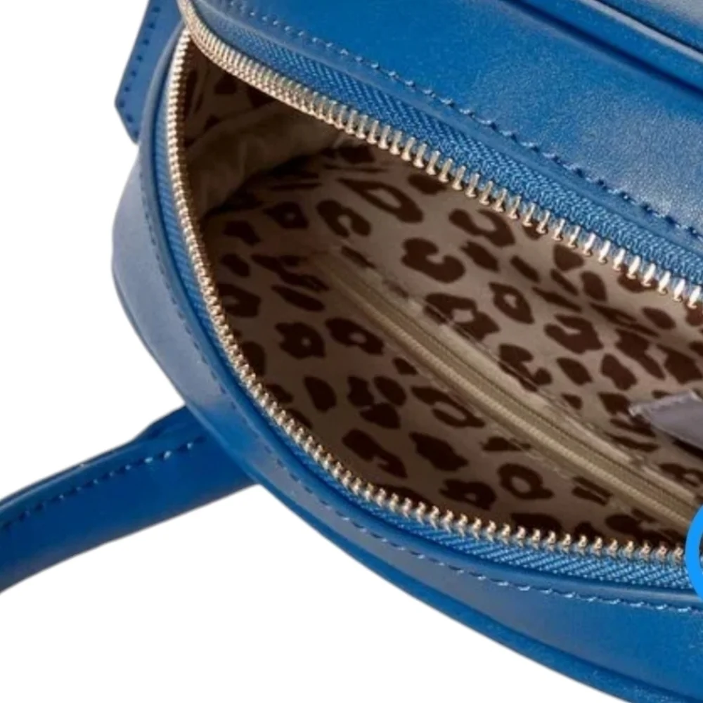 New JUSTFAB 'm The Boss Blue Dome Satchel